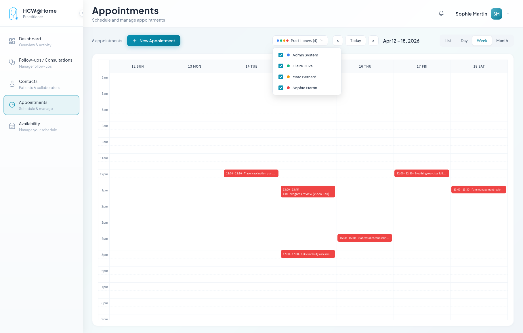 Other practitioner appointments